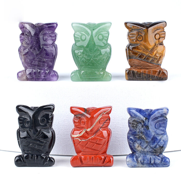 Natural Crystal Owl Carving