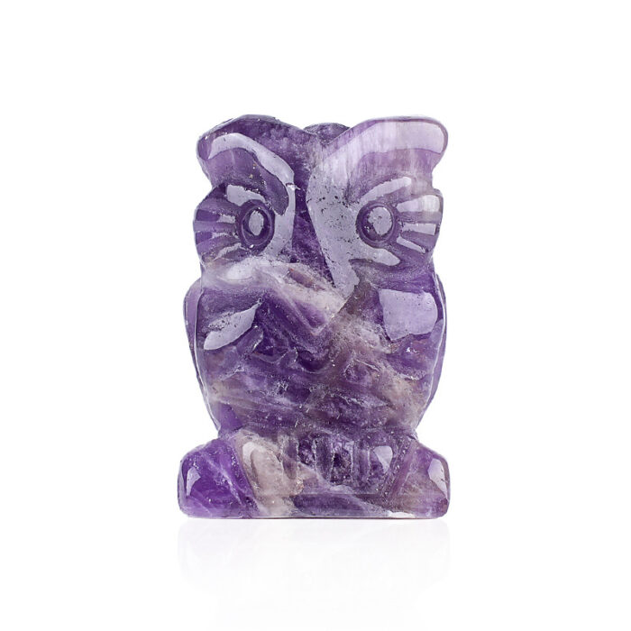 Natural Crystal Owl Carving