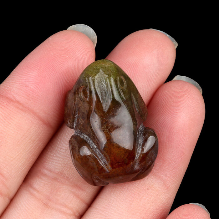 102_3-3.jpg Natural Crystal Agate Mini Frog Carving