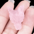 Natural Amethyst Rose Quartz Tiger Eye Wolf Head Carving