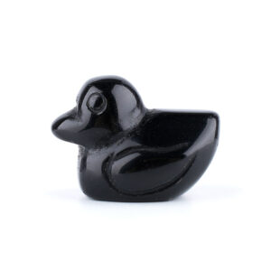 Natural Crystal Duck Hand Carved Ornament