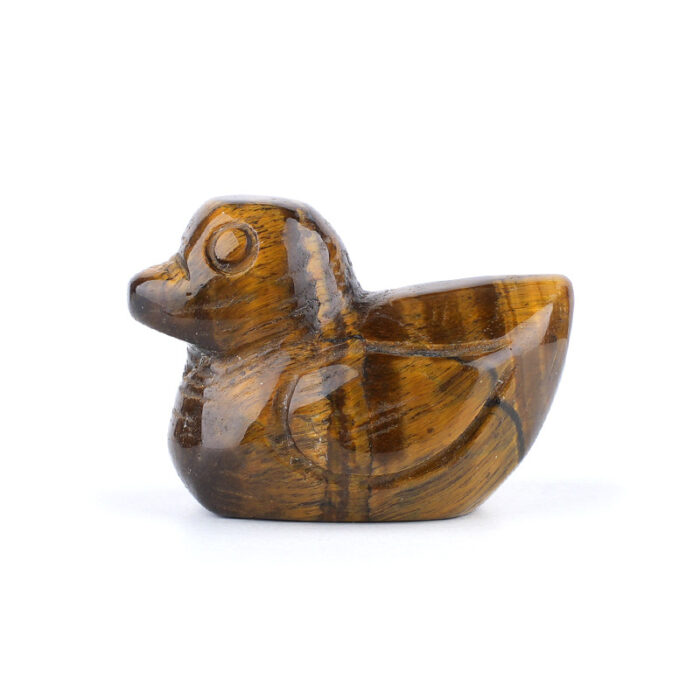 Natural Crystal Duck Hand Carved Ornament