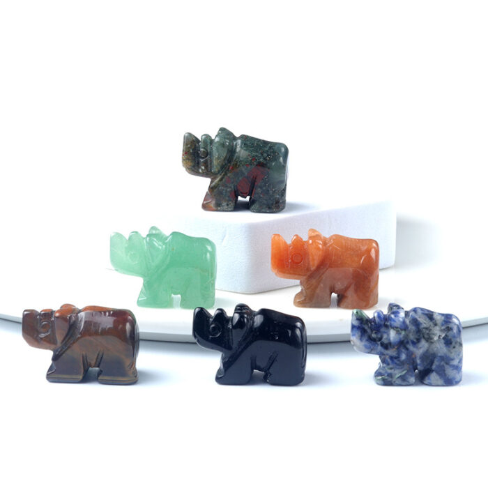107_3-3.jpg Crystal Agate Mini Rhino Carving