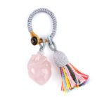 Natural Stone Heart Keychain