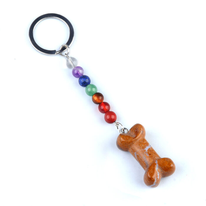 112_3-3.jpg Rainbow Stone Carved Bone Keychain