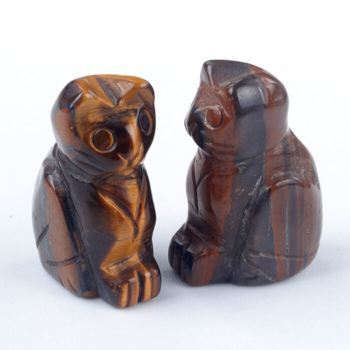 117_1-2.jpg Natural Crystal Agate Semi-Precious Cat Carving