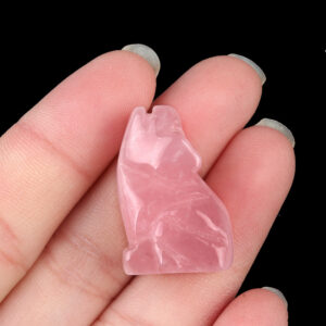 Natural Crystal Agate Mini Wolf Cub Carving