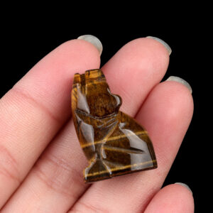 Natural Crystal Agate Mini Wolf Cub Carving