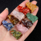 Natural Crystal Agate Mini Wolf Cub Carving