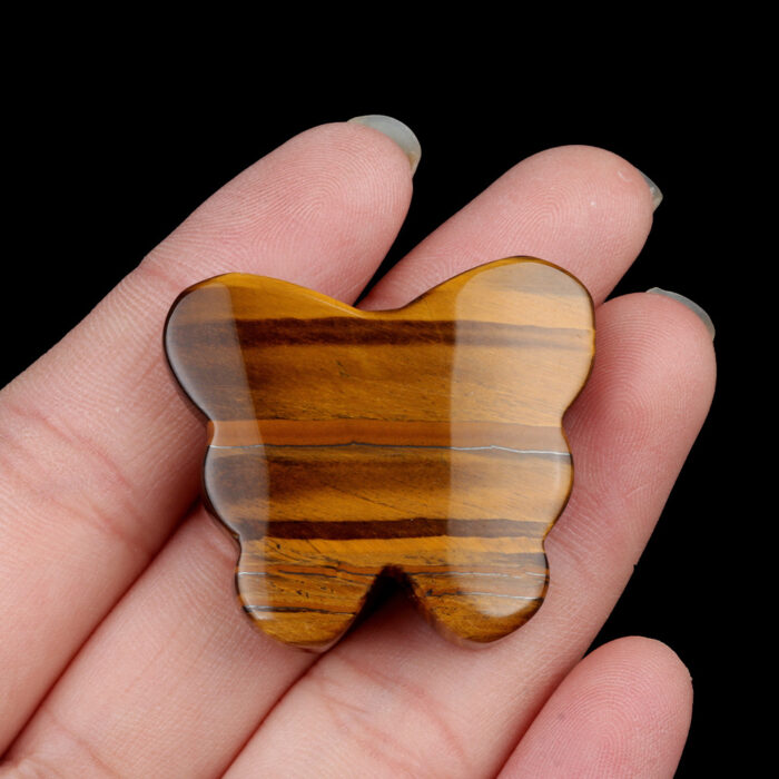 Natural Crystal Agate Butterfly Carving
