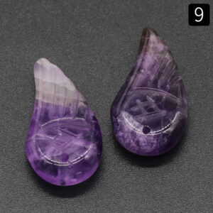 Natural Amethyst Jade Wing Carving