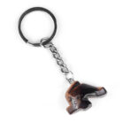 Crystal Agate Dolphin Keychain