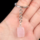 Crystal Colorful Stone Irregular Rectangle Keychain
