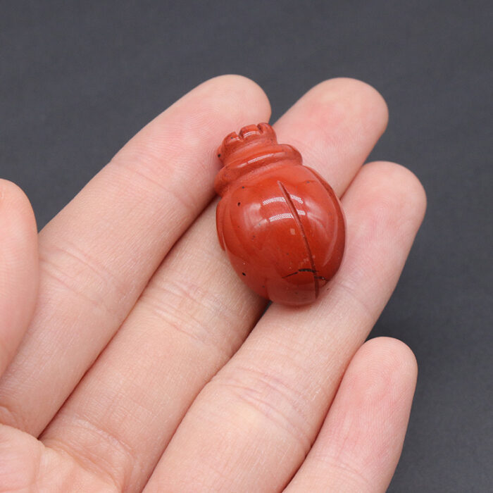 132_1-2.jpg Crystal Agate Mini Beetle Carving