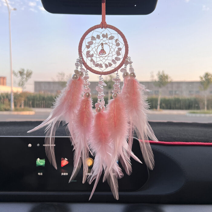 Crystal Feather Dreamcatcher Wall Hanging