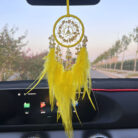 Crystal Feather Dreamcatcher Wall Hanging