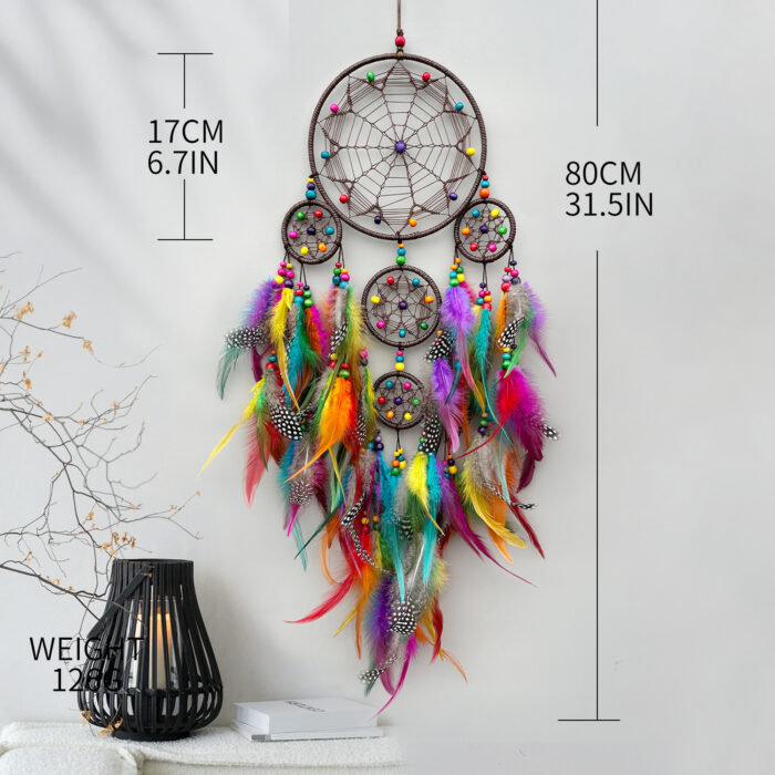 138_1-1-1.jpg Handmade Feather Dreamcatcher Tribal Print