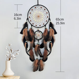 Glow in Dark Dreamcatcher Feather Wind Chime Wall Hanging