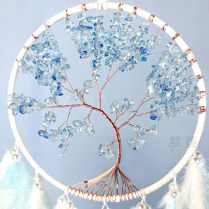 Tree of Life Crystal Handwoven Dreamcatcher