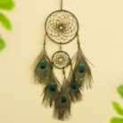 Elegant Peacock Feather Dreamcatcher