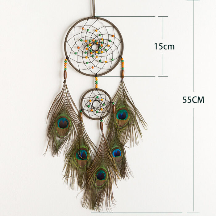Elegant Peacock Feather Dreamcatcher