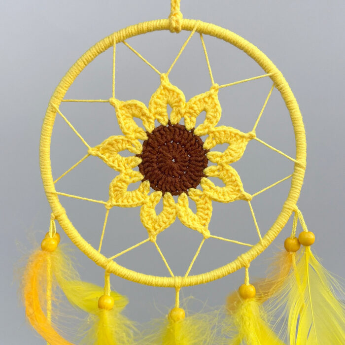 Crochet Sunflower Dreamcatcher