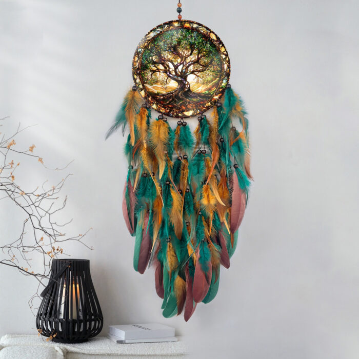 148_0-1-1.jpg Acrylic Dreamcatcher Feather Wind Chime Indoor Outdoor Decoration