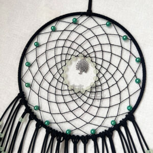 Peacock Feather Glow Bead Dreamcatcher