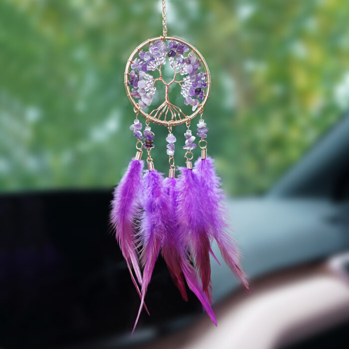 154_6-1-1.jpg Crystal Tree of Life Car Hanging Dreamcatcher