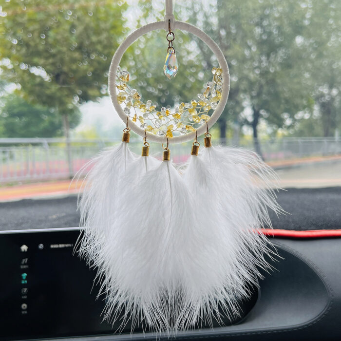 155_2-1-1.jpg Feather Crystal Car Interior Dreamcatcher Hanging