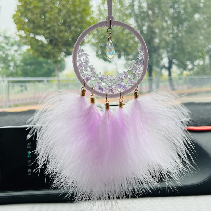 155_4-1-1.jpg Feather Crystal Car Interior Dreamcatcher Hanging