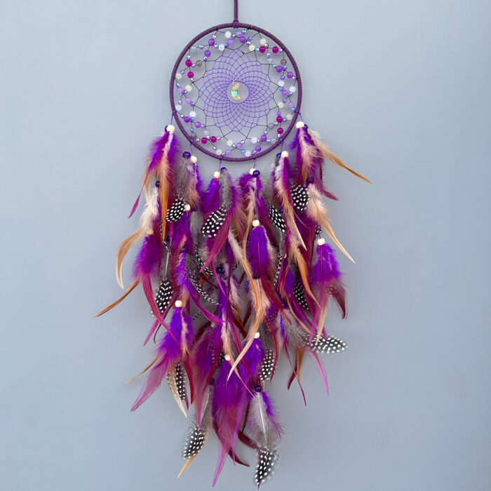 Colorful Feather Agate Dreamcatcher