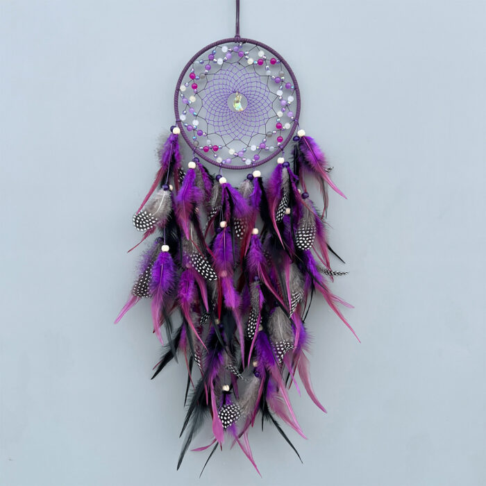 Colorful Feather Agate Dreamcatcher