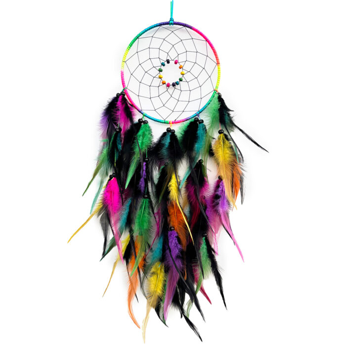 160_0-1-1.jpg Colorful Feather Bohemian Dreamcatcher