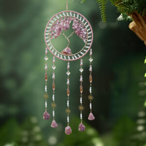 Natural Crystal Tree of Life Dreamcatcher