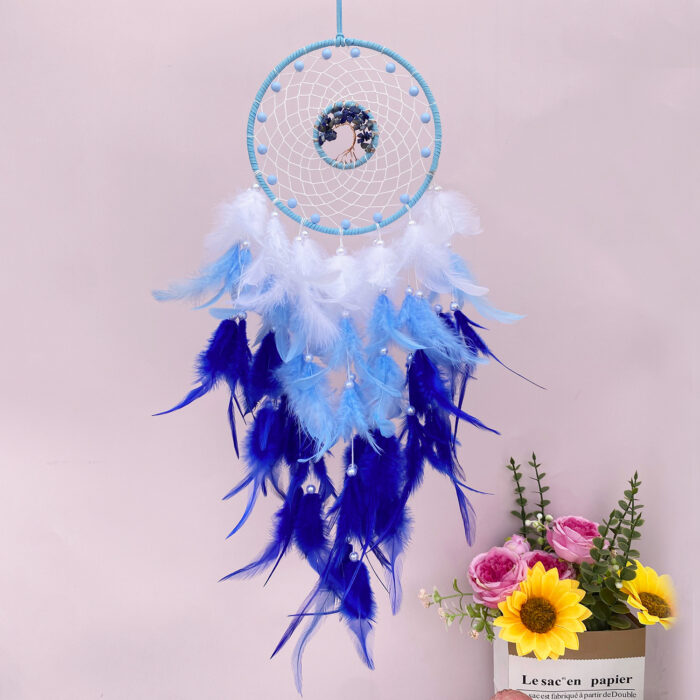 165_2-1-1.jpg Crystal Tree of Life Feather Dreamcatcher