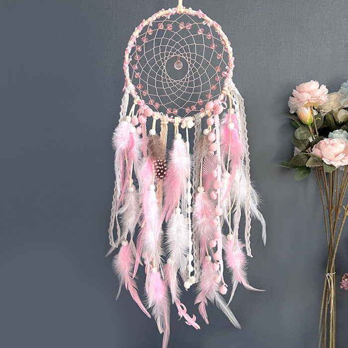 Glass Bead Feather Dreamcatcher