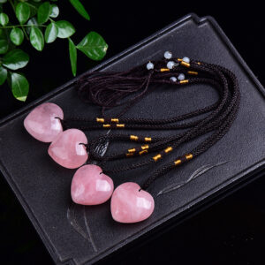 Pink Crystal Heart Pendant