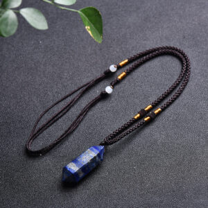 Lapis Lazuli Double Pointed Crystal Column Pendant