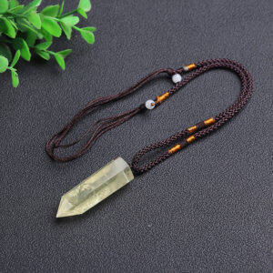 Natural Citrine Single Point Pendant