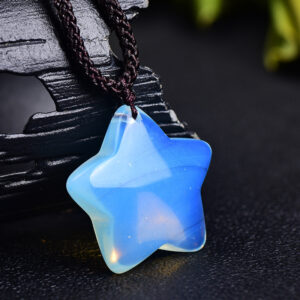 Natural Crystal Five-Pointed Star Pendant