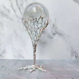 Alloy Coral Cup Crystal Ball Base 8cm RS-0203