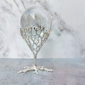 Alloy Coral Cup Crystal Ball Base 8cm RS-0204