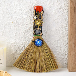 Natural Amethyst Citrine Raw Crystal Broom RS-0211