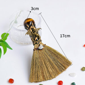 Natural Crystal Magic Broom Tiger Eye Crystal Ball Broom RS-0221