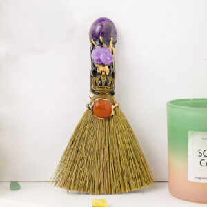 Natural Crystal Rolling Stone Magic Broom RS-0226
