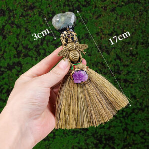 Natural Labradorite Heart Magic Broom RS-0227