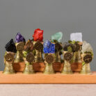 Raw Stone Twelve Zodiac Bell Natural Crystal Small Bell-2