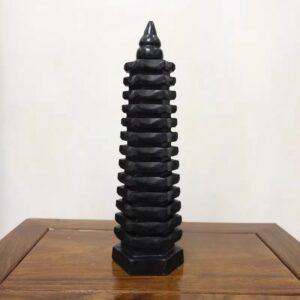 Primary source wholesale natural obsidian Wenchang Tower 13th floor student desk office desk decorations.