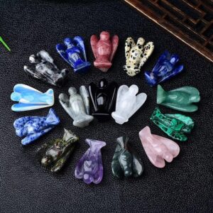 Rock crystal original stone polished angel ornaments carved crafts home living room decoration patron saint of love.